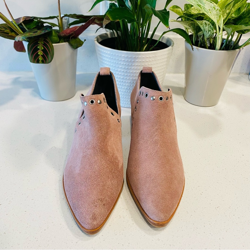 REBECCA MINKOFF DUSTY PINK ANKLE BOOTS / SIZE 8 runs large - Picture 2 of 11